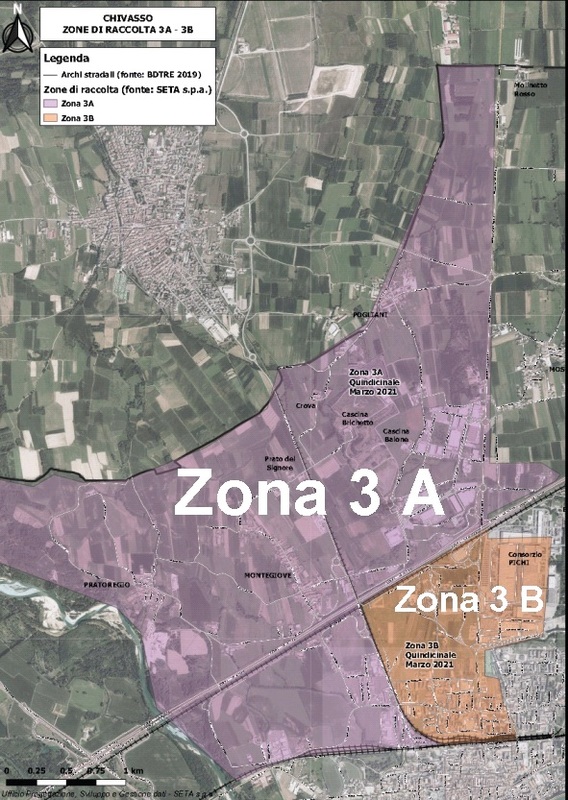 Zona 3 suddivisa in 3A e 3B